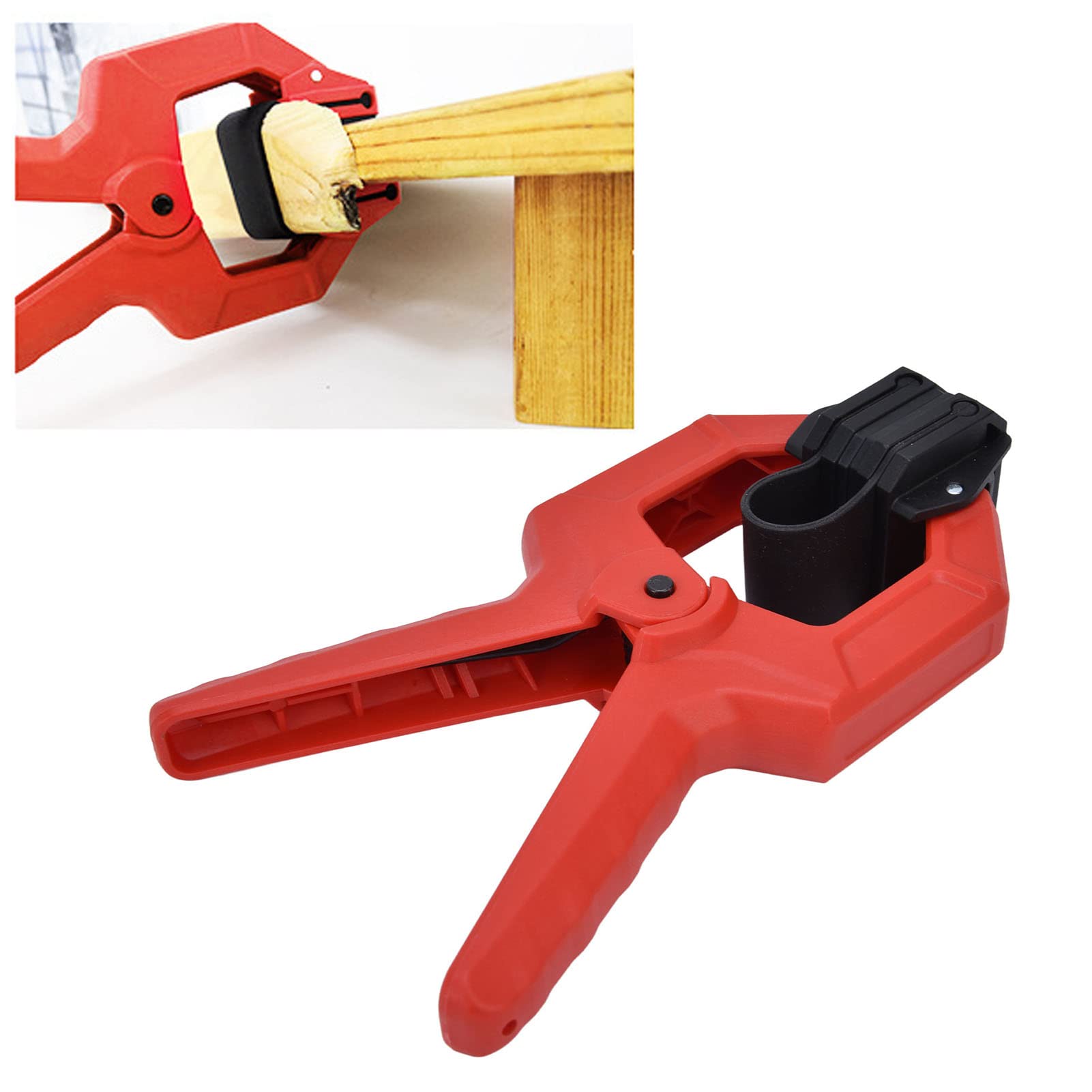 Spring Climps, 2PCS Extra Wide Clamps G Type Woodworking Clip Fast Hold down Bench Clamp with Rubber Belt Carpenter Clamp
