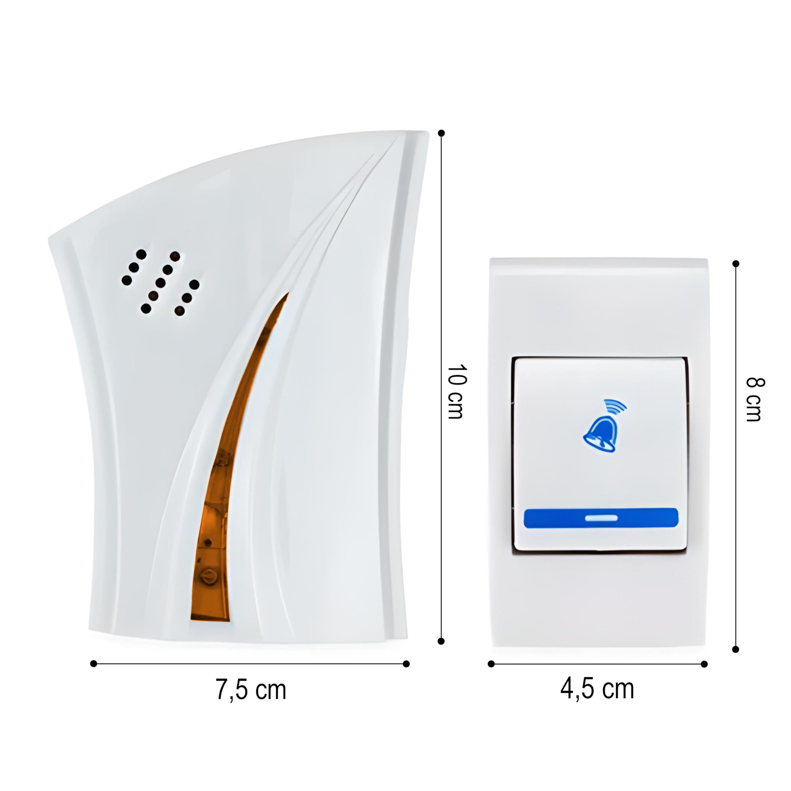 Retoo Timbre inalámbrico con alcance de 180 m y 32 melodías, timbre de puerta con niveles de volumen de 110 dB, timbre con receptor de enchufe, para apartamentos, jardín, juego de tonos de llamada