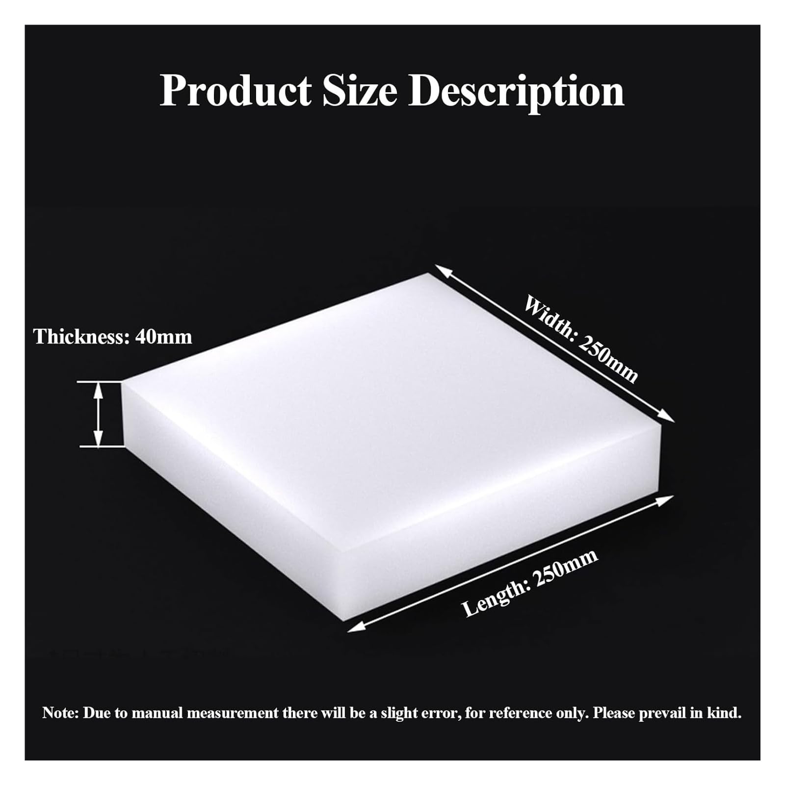 Kwadratowy Blok Silikonowy 250 X 250 Mm, Silikonowy Amortyzator Grubość Bloku 25-50 Mm, Idealna Do Maszyn I Remontów/250 * 250 * 40Mm