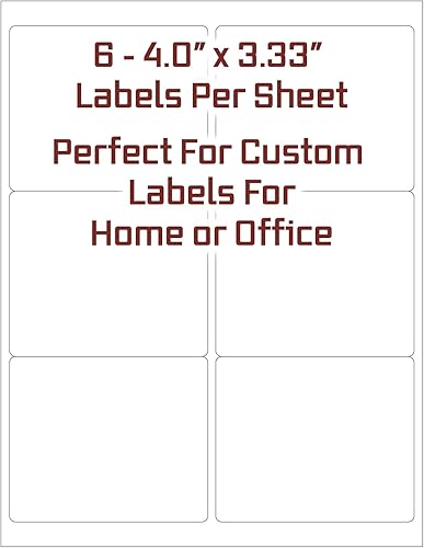 Propackagingsupply 6 etiquetas de envío por página de Logística de Tienda láserinyección de tinta, 6 etiquetas de identificación de producto con Propackagingsupply 6 etiquetas de envío por página de Logística de Tienda láserinyección de tinta, 6 etiquetas de identificación de producto con
