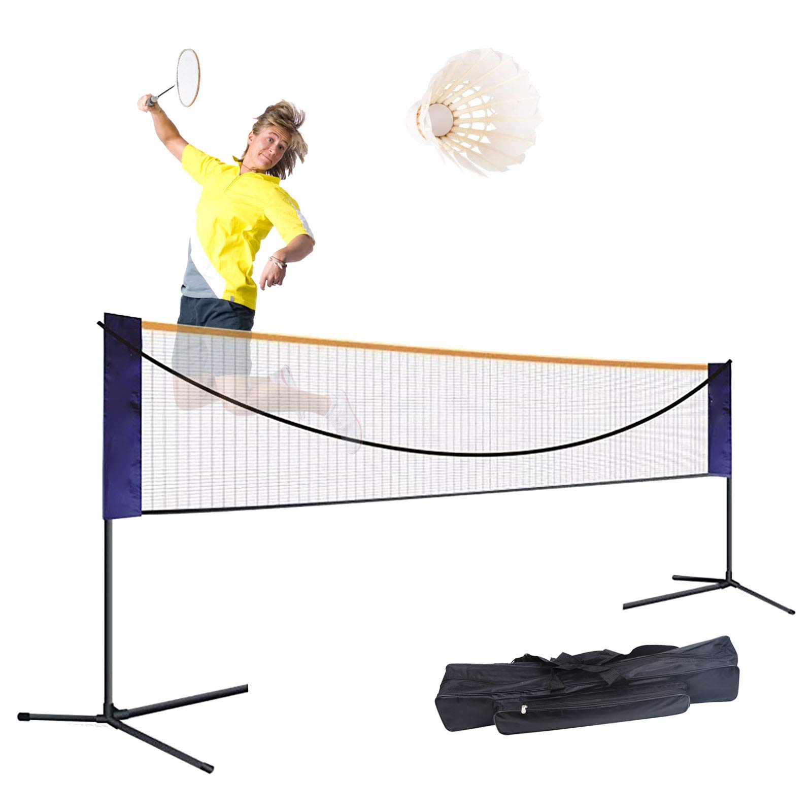 foldable badminton net with stand
