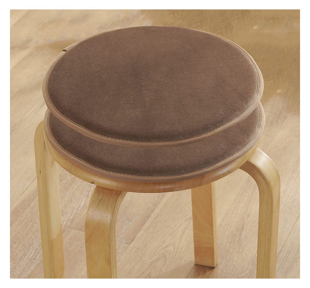 Cojines de asiento redondos de 40 cm con lazos, pack de 4 almohadillas cómodas para taburetes