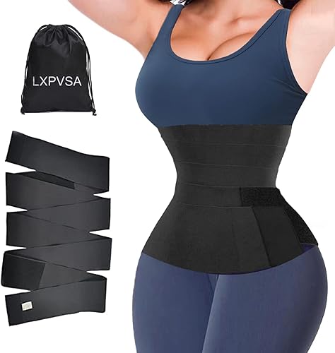 LXPVSA Waist Trainer for Women Lower Belly Fat Invisible Waist Wrap for Stomach Non-Slip Waist Trainer for Women Plus Size