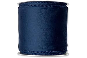 Floristrywarehouse Blue Christmas Velvet Ribbon 4 Inches For Holiday Craft