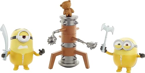 Miniatura 1 de Minions: The Rise of Gru Movie Moments Martial Arts Minions: Figura de acción de aproximadamente 4 pulgadas, juguete interactivo con articulación y