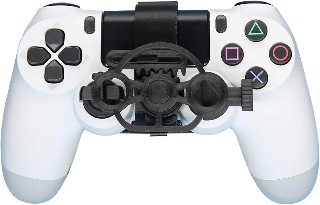 Game Controller Mini Steering Wheel Replacement for Sony PS4 Racing Game Accessories (Carbon Fiber)