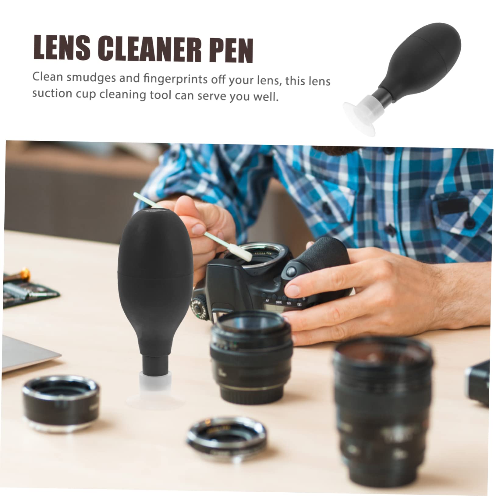 OSALADI 5pezzi Strumento Di Pulizia Per Lenti Silicone Con Ventosa Penna Per Riparazione e Pulizia Ottica Per Fotocamere Orologi e Componenti Elettronici Facile Da Usare e Pratico