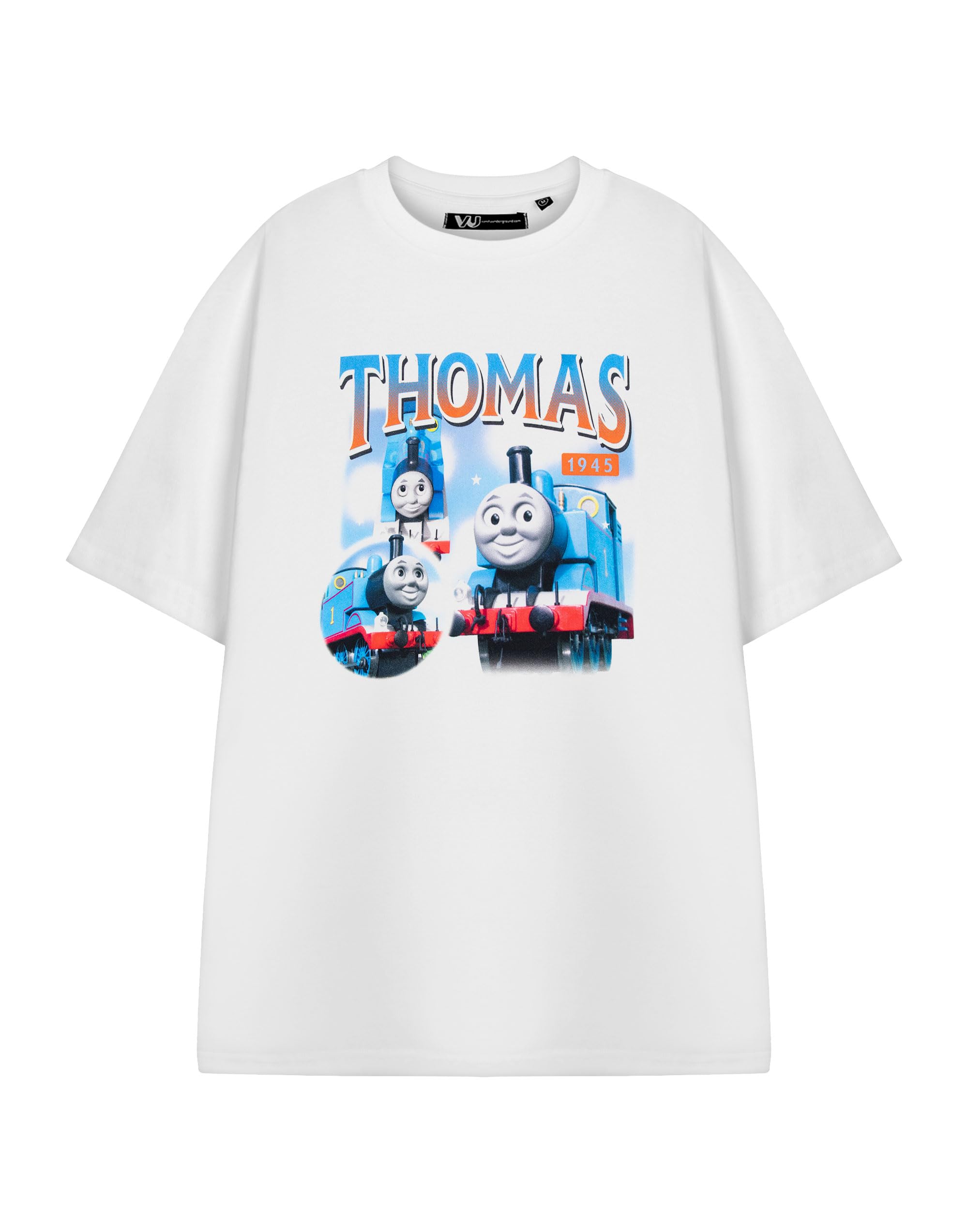 Vanilla Underground Men's White Thomas And Friends Homage Short Sleeved T-Shirt - Small