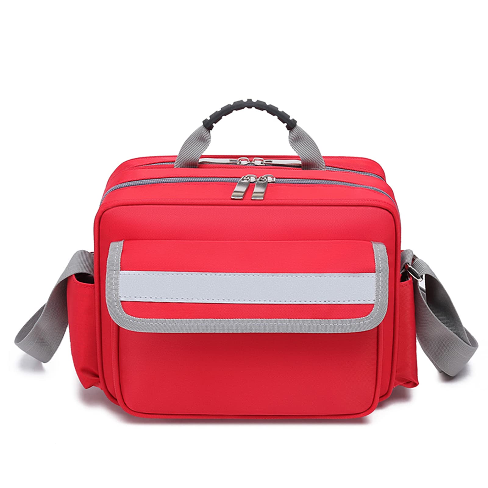 Haversack Bag Apteczka pierwszej pomocy z uchwytem i paskiem na ramię do opieki domowej, wizyty w hospicjum, w podróży lub na imprezę awaryjną, pusta