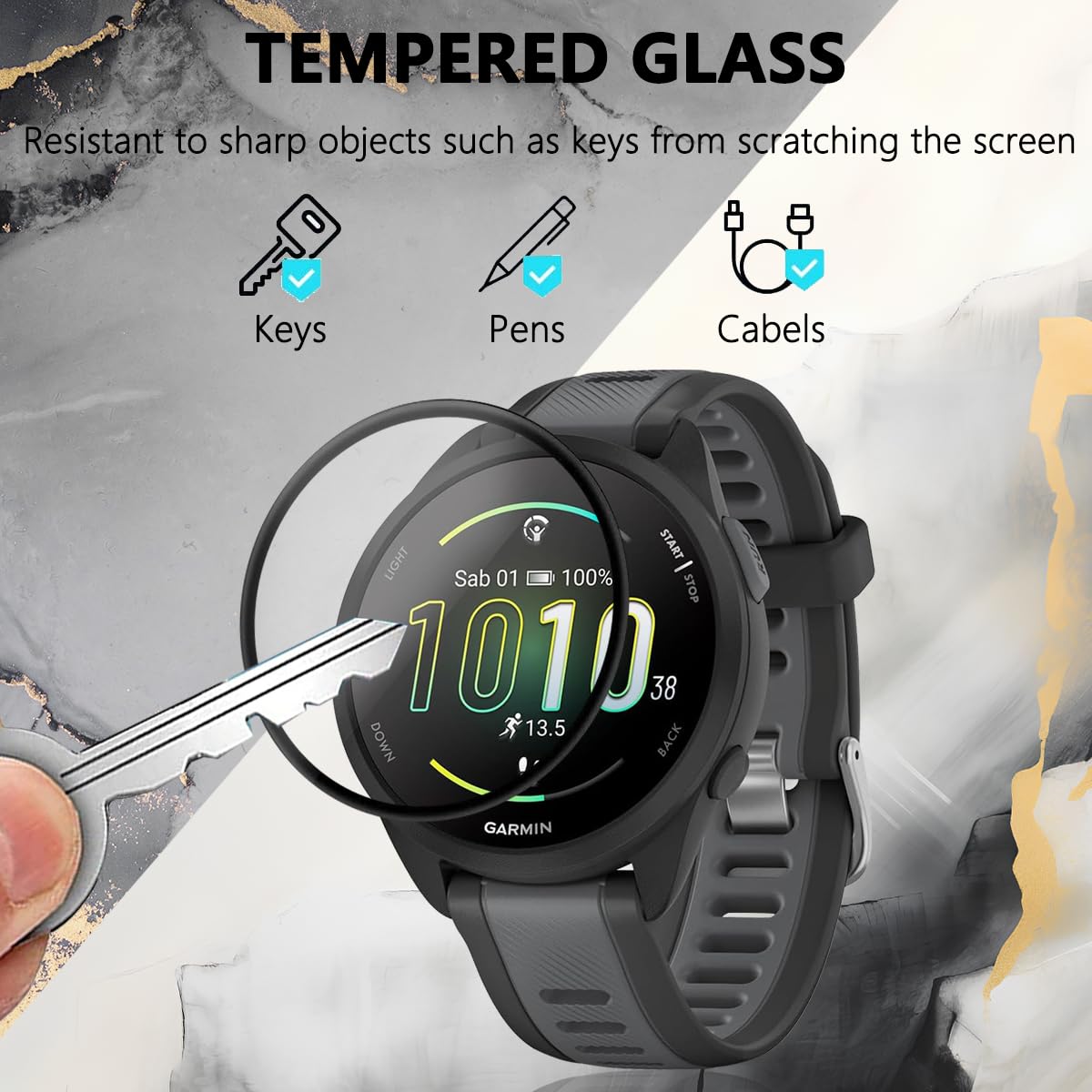 Brotect Pellicola Protettiva Opaca Per Garmin Forerunner 55 (3 Pezzi) - AirGlass Anti-Riflesso, Durezza 9H, Anti-Impronta, Made In Germany - 6