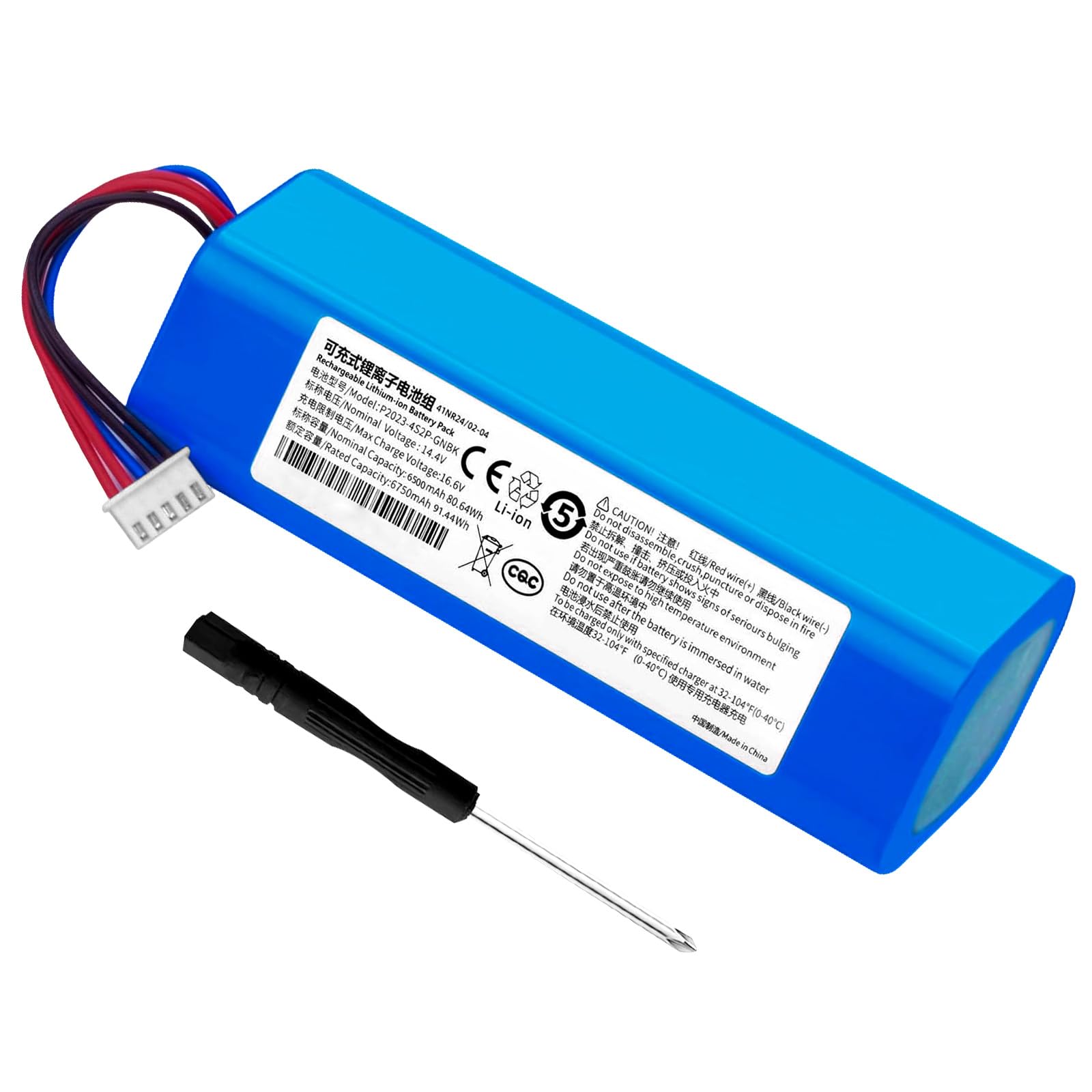 5200mAh Battery Compatible with Ecovacs Deebot T5 T8 T8+ T9 T9+ Deebot Ozmo 950 T10 DX65 DX93 DX96 Omni X1 Turbo X1 Plus DBX11-11/21 DLX11-21/61 Vacuum Cleaner S10-LI-144-5200