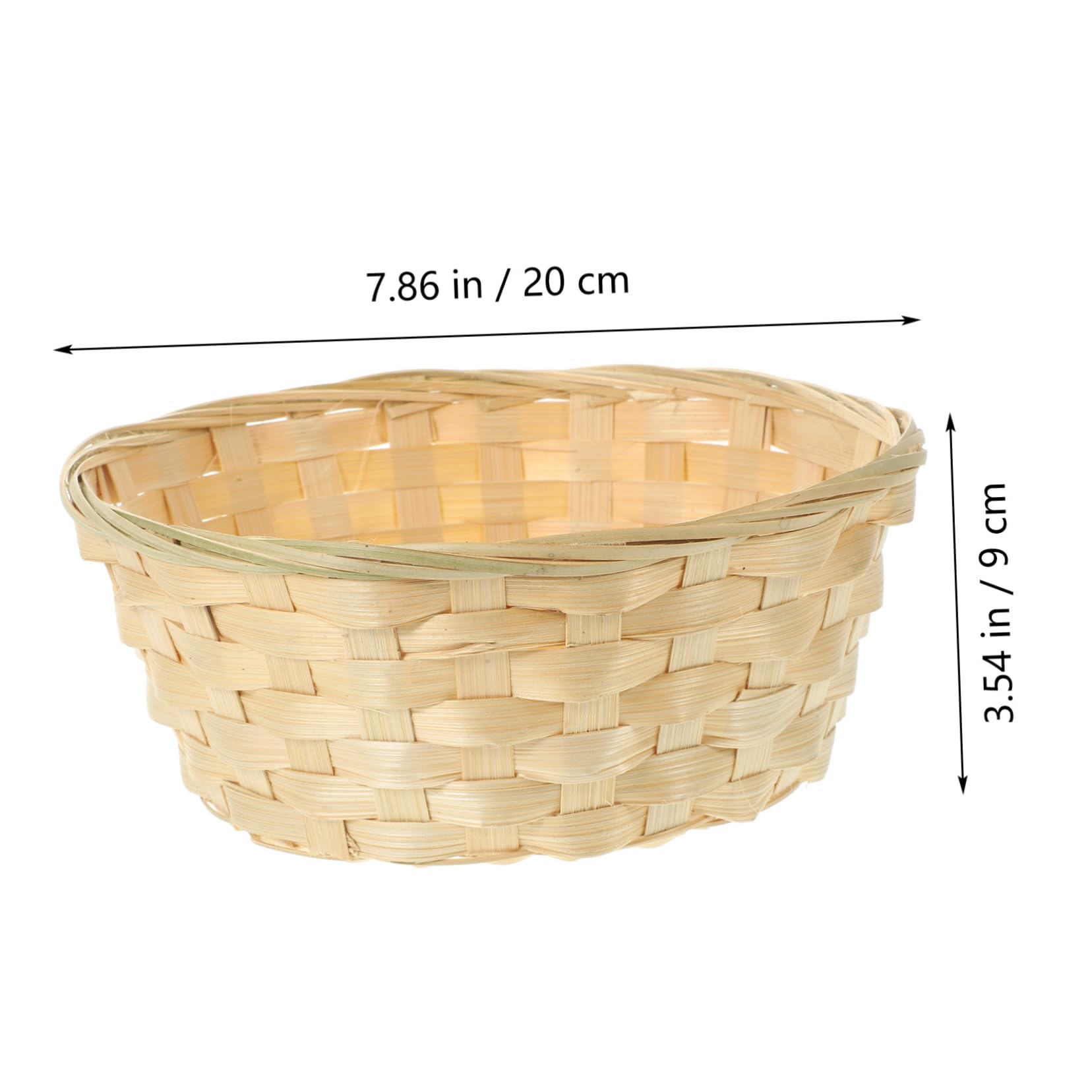 Happyyami 4Pcs Woven Storage Basket Bread and Fruit Serving Bowl Decorative Snack Organizer for Kitchen Countertop and Living Space Natural Rustic Design