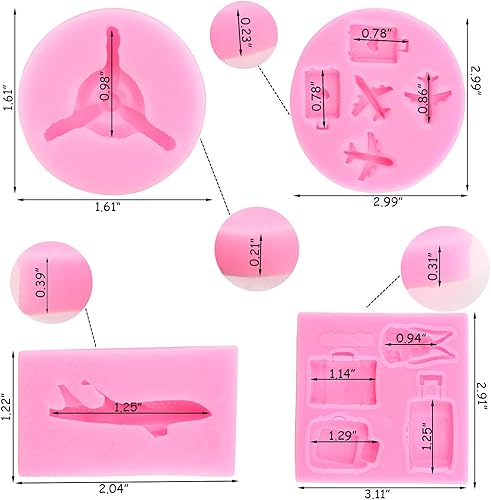 Miniatura 3 de ZiXiang Molde de silicona para golf, bolas de golf, moldes para fondant de chocolate, moldes para equipaje de avión, molde de árbol de tienda de