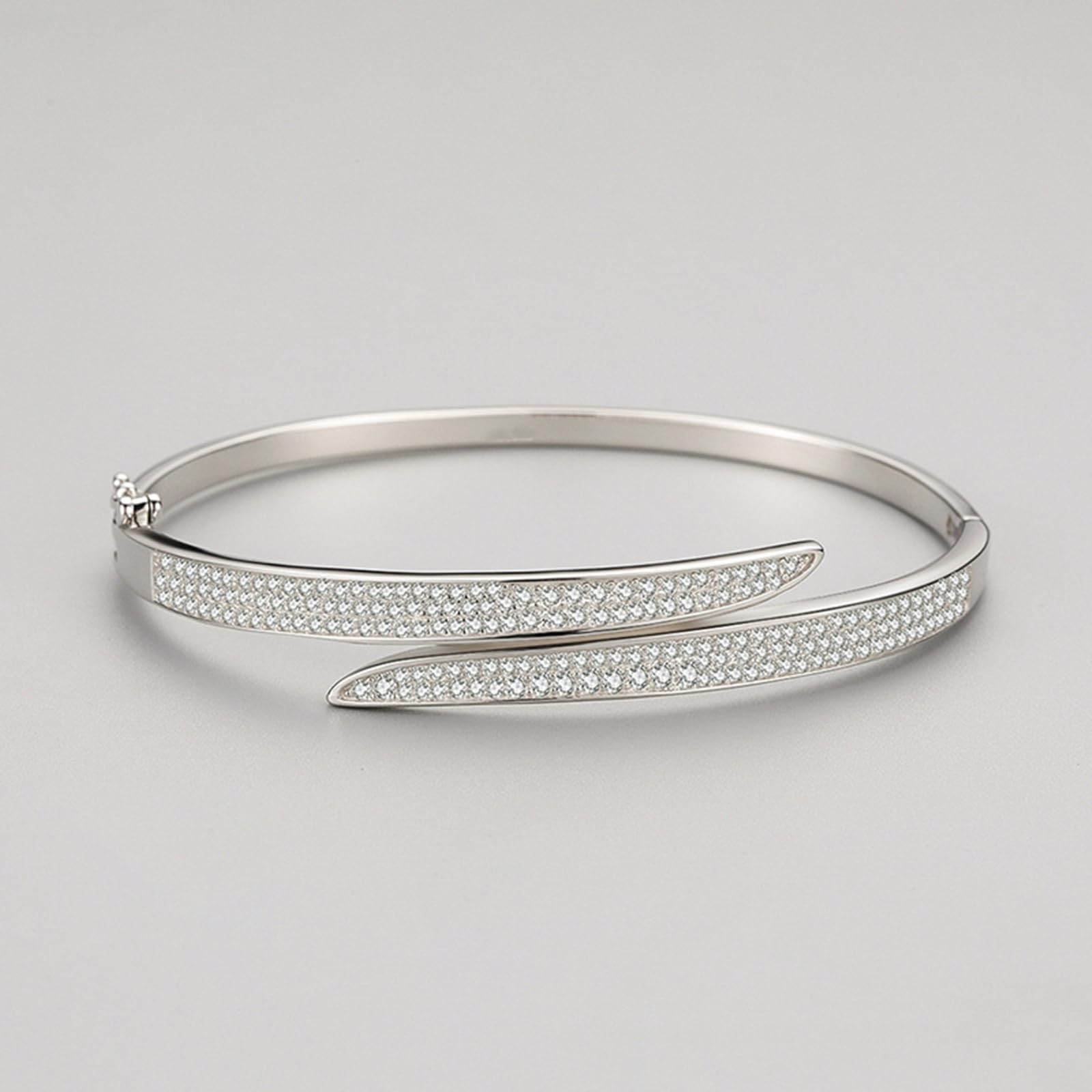 Pulseras asimétricas de platino vintage para mujer con diamantes creados, pulseras de hermana mayor para mujer, PT950 y oro blanco de 9K/14K/18K
