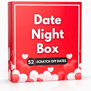 Date Night Box: 52 Fun & Adventurous Scratch-Off Date Ideas for Couples - Couples Card Game for Husband, Wife, Boyfriend, Girlfriend - Romantic Gifts for Him, Her, Birthday, Anniversary, Wedding
