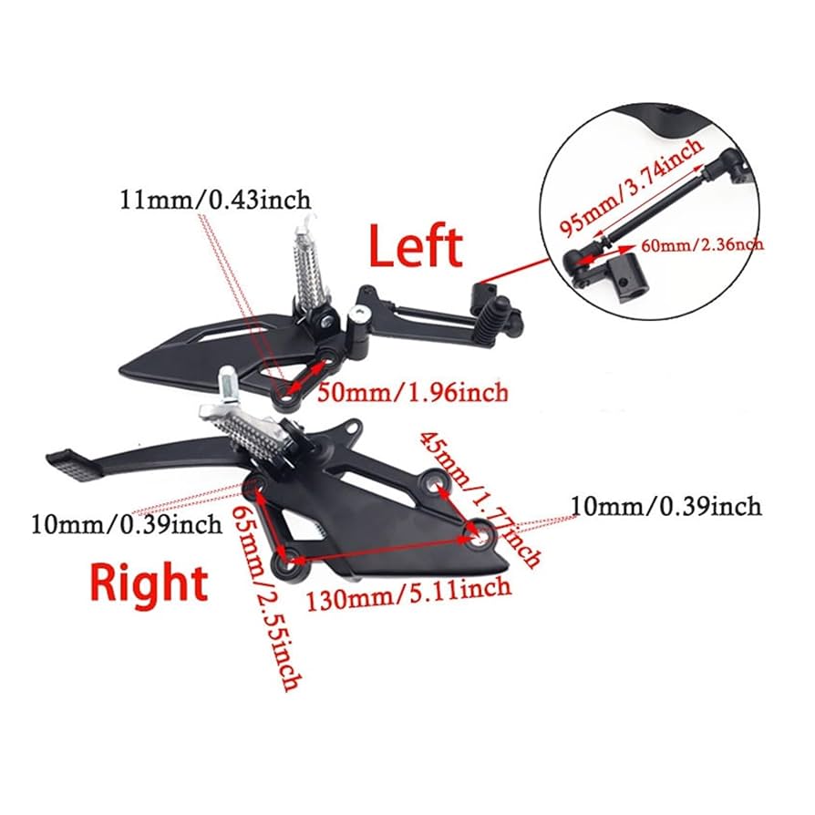Amazon.com: ScAua Motorcycle Left Footrest Gear Shift Lever