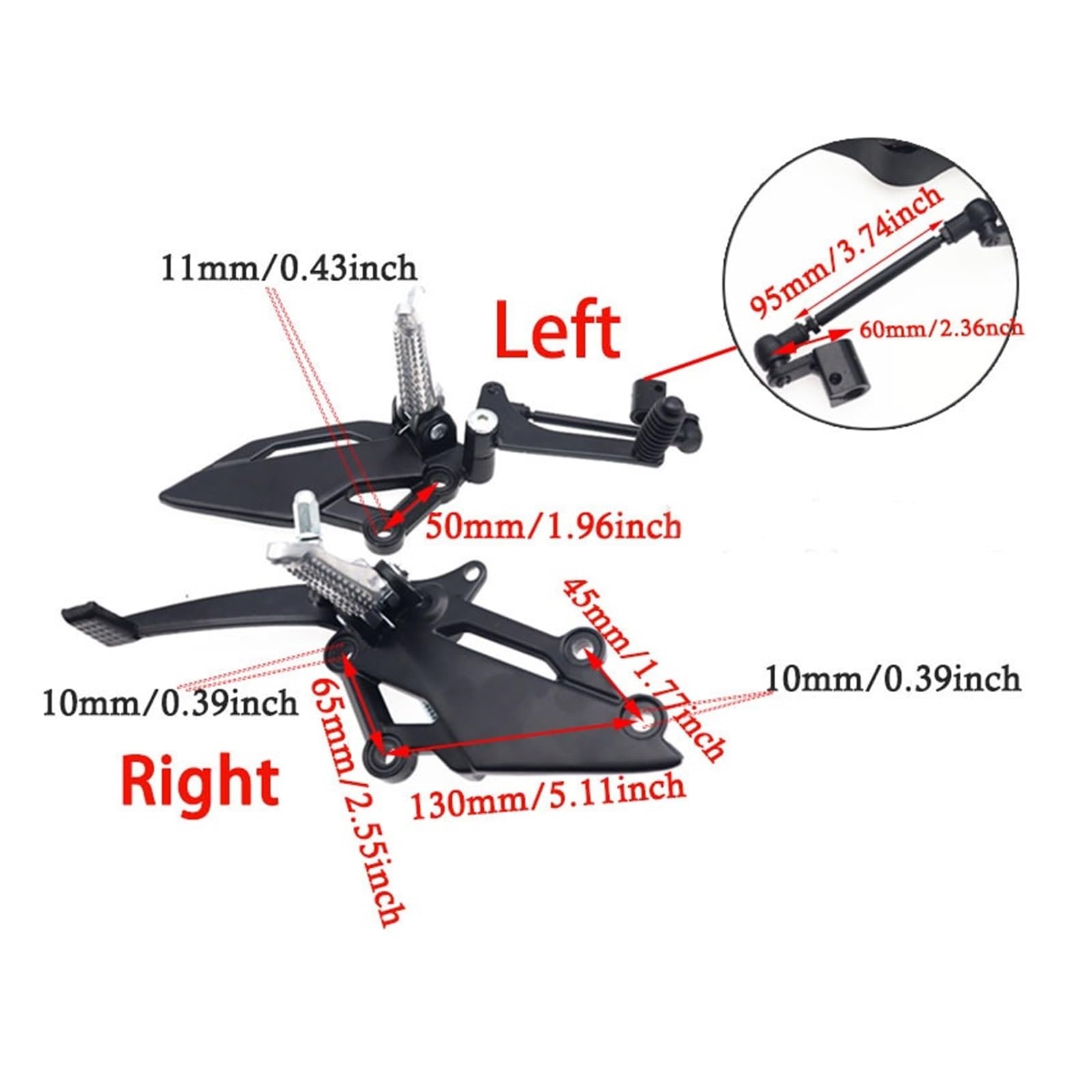 Amazon.com: ScAua Motorcycle Left Footrest Gear Shift Lever Pedal