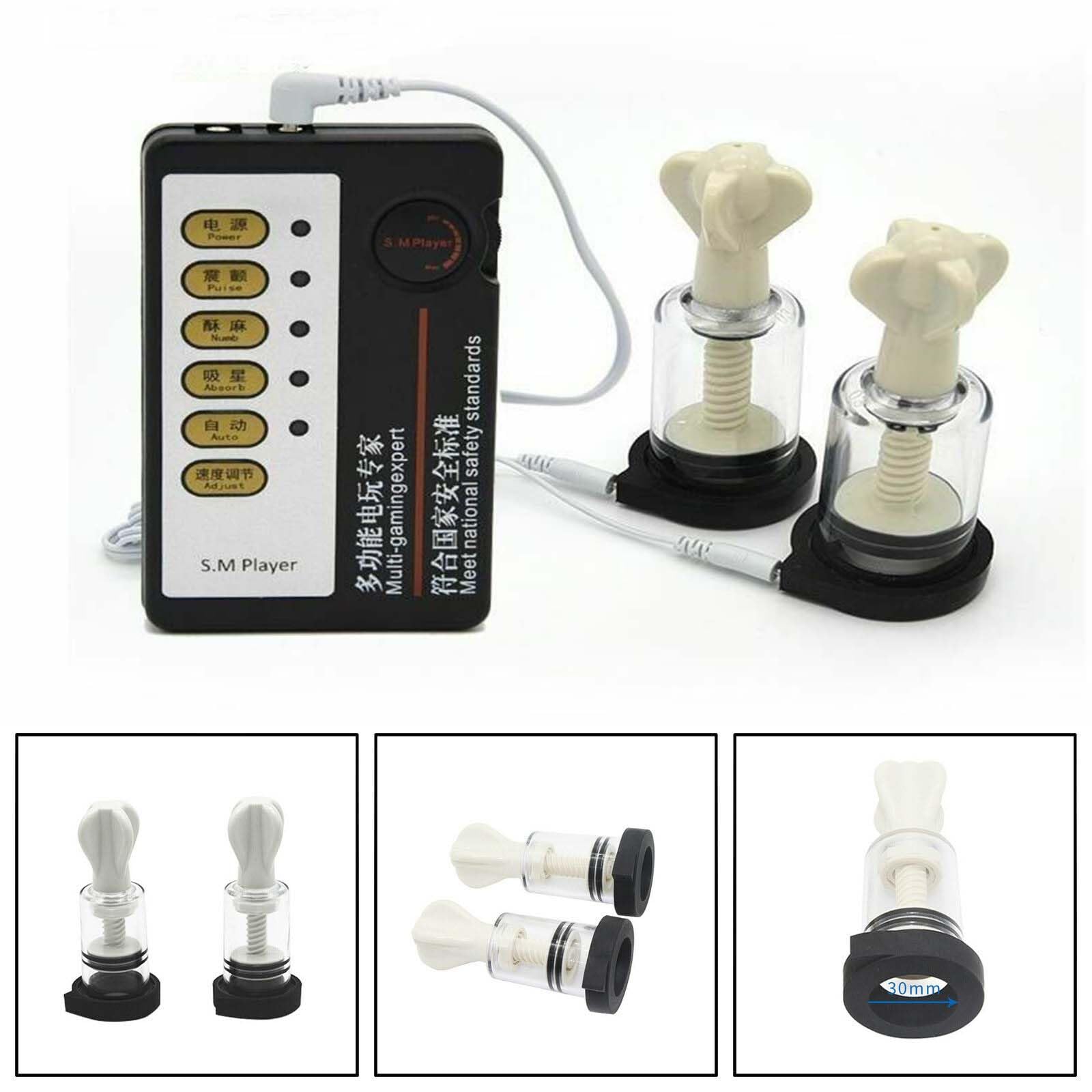 Ventouse De Mamelon Stimulation électrique Pompe à vide pour mamelon Super Stimulateur de seins SM Jouets sexuels féminins avec stimulation électrique ajustable