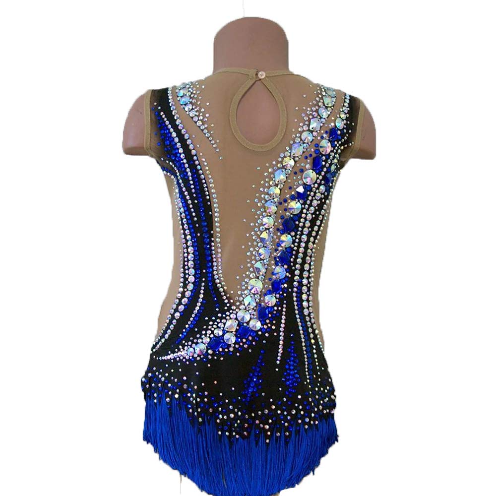 Maillot de gimnasia para niñas, ropa con borlas para competición de gimnasia rítmica, disfraces de patinaje sobre hielo