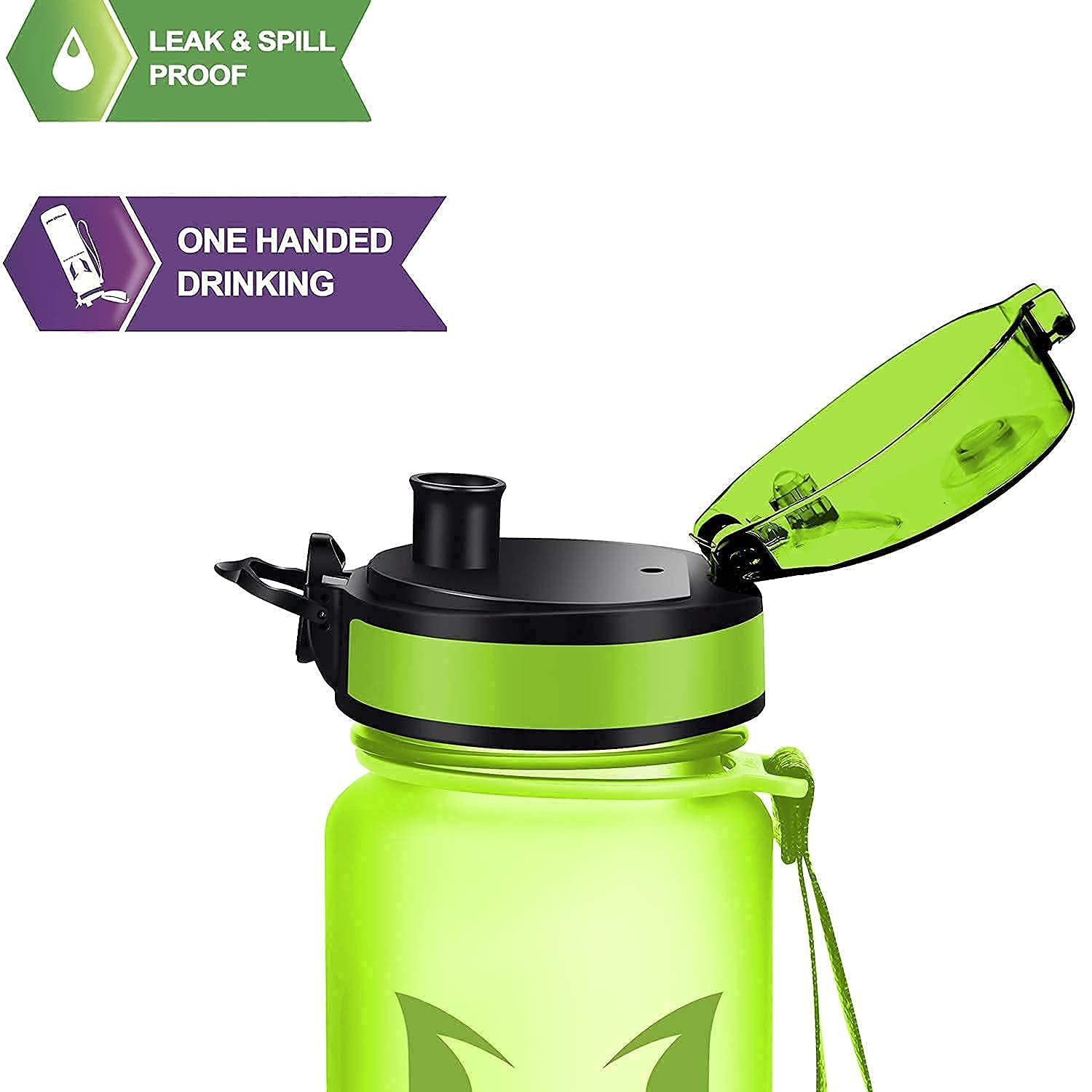 Super Sparrow Borraccia Sportiva & Bottiglia Bambini Senza Perdite - 1.5L Bottiglia Acqua Riutilizzabile di Grande Capacità - Senza BPA