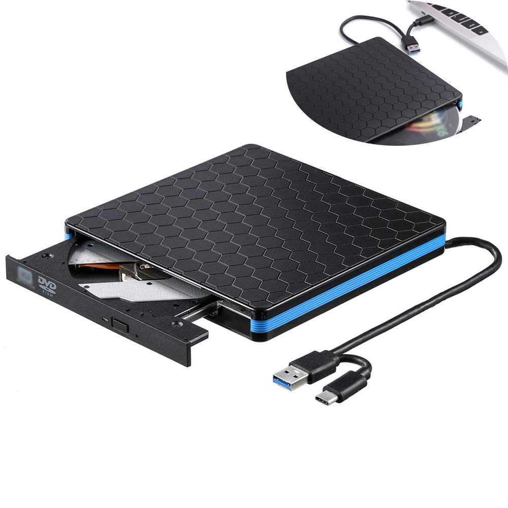 Buy QING YUAN External CD DVD Drive, USB 3.0 and TypeC HighSpeed Data