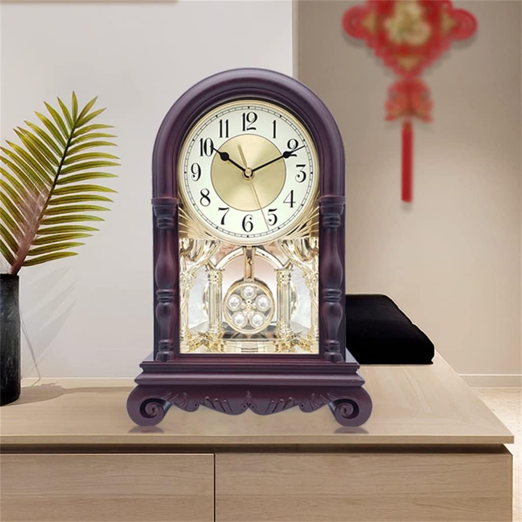 Table Clock European Vintage Silent Bedroom Old Pendulum Desktop Decoration Ornaments