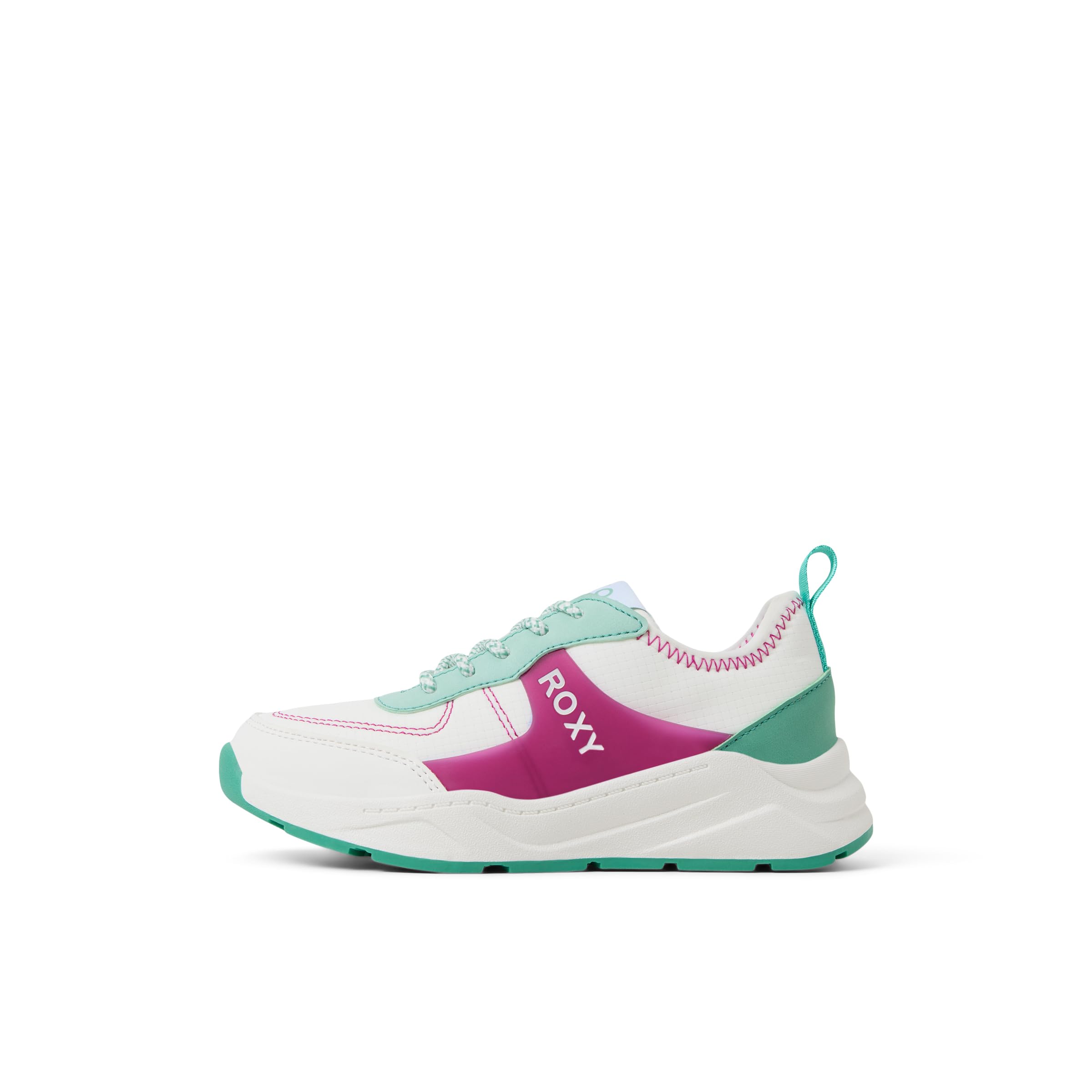 Amazon.com | Roxy Girls Alba Sneaker, White/Light Pink, 11