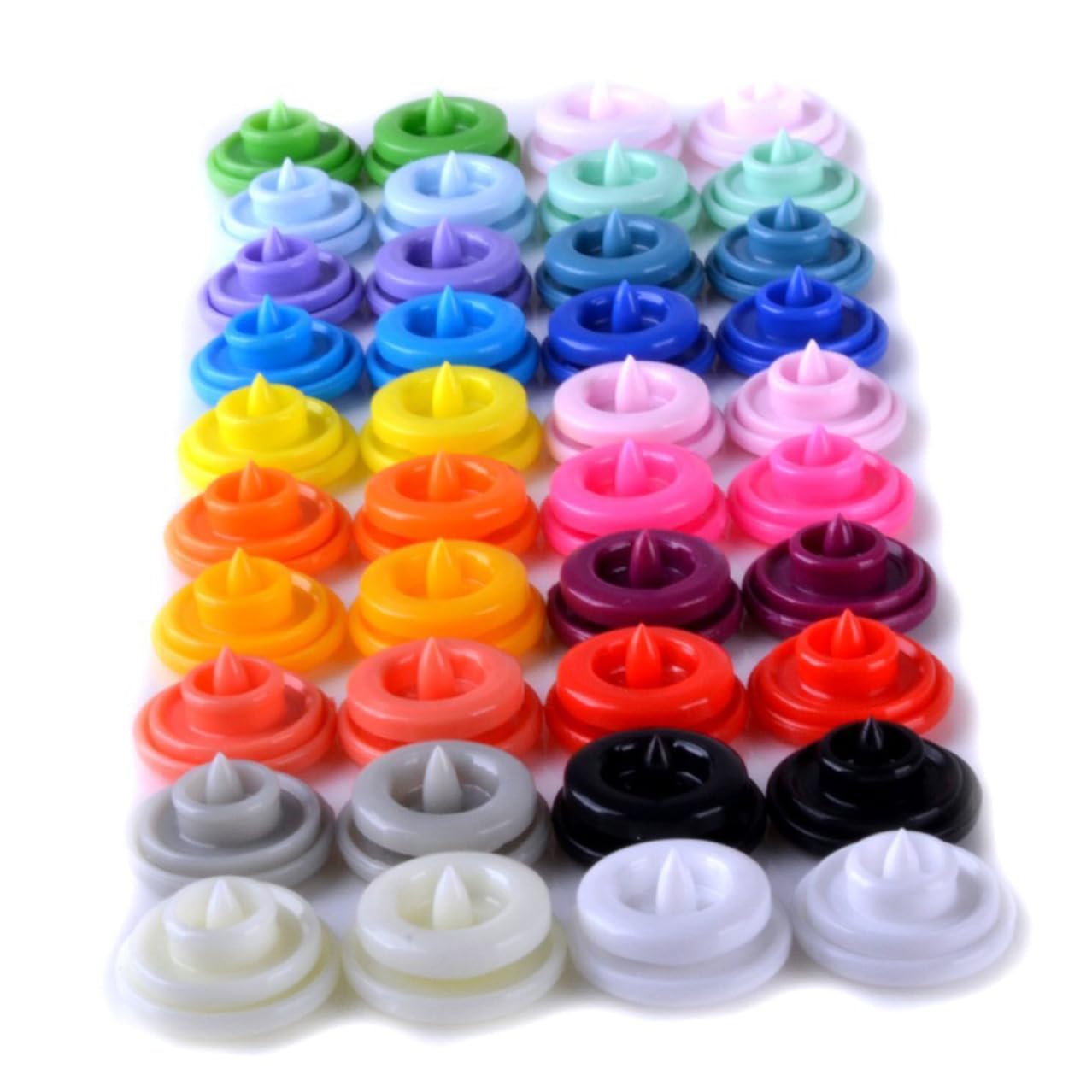 Alasum Kit de Botones de Presión T5 Alicates para Coser, Plástico Duradero y Metal, 15 Colores y 15 Piezas para Proyectos de Costura y Manualidades