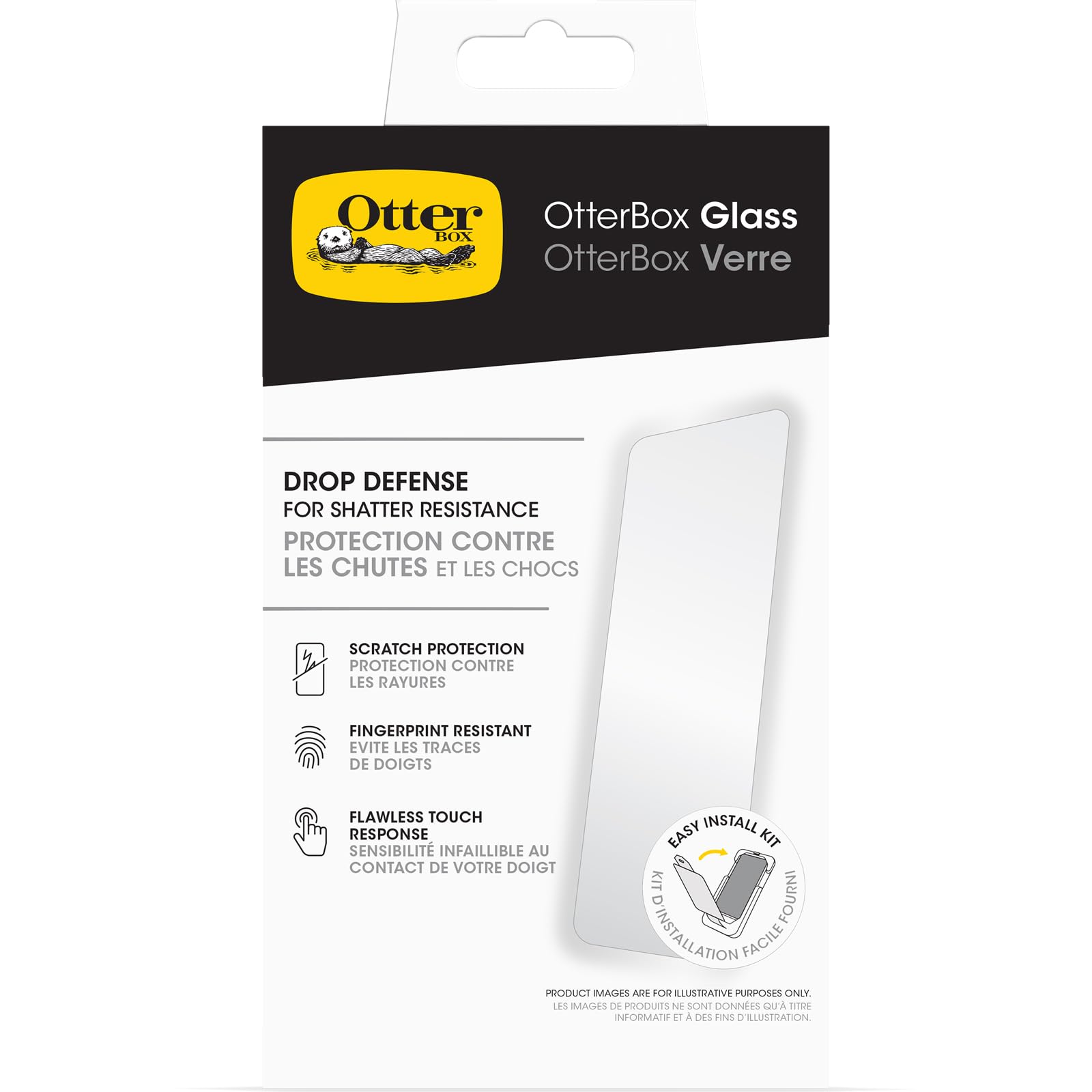 OtterBoxGlass Screen Protector for iPhone 16 Plus, Tempered Glass, Scratch Protection, Drop Defense for Shatter Protection