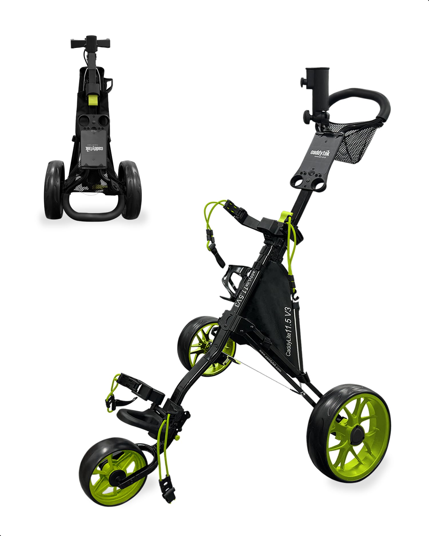 Amazon | CaddyTek CaddyLite 11.5 V3 ゴルフプッシュカート - 3輪軽量