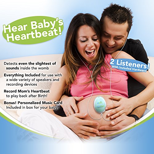 womb music premium pregnancy pack by wusic - get the bluetooth baby belly speaker and baby heartbeat monitor in this great combo prenatal pregnancy gift package