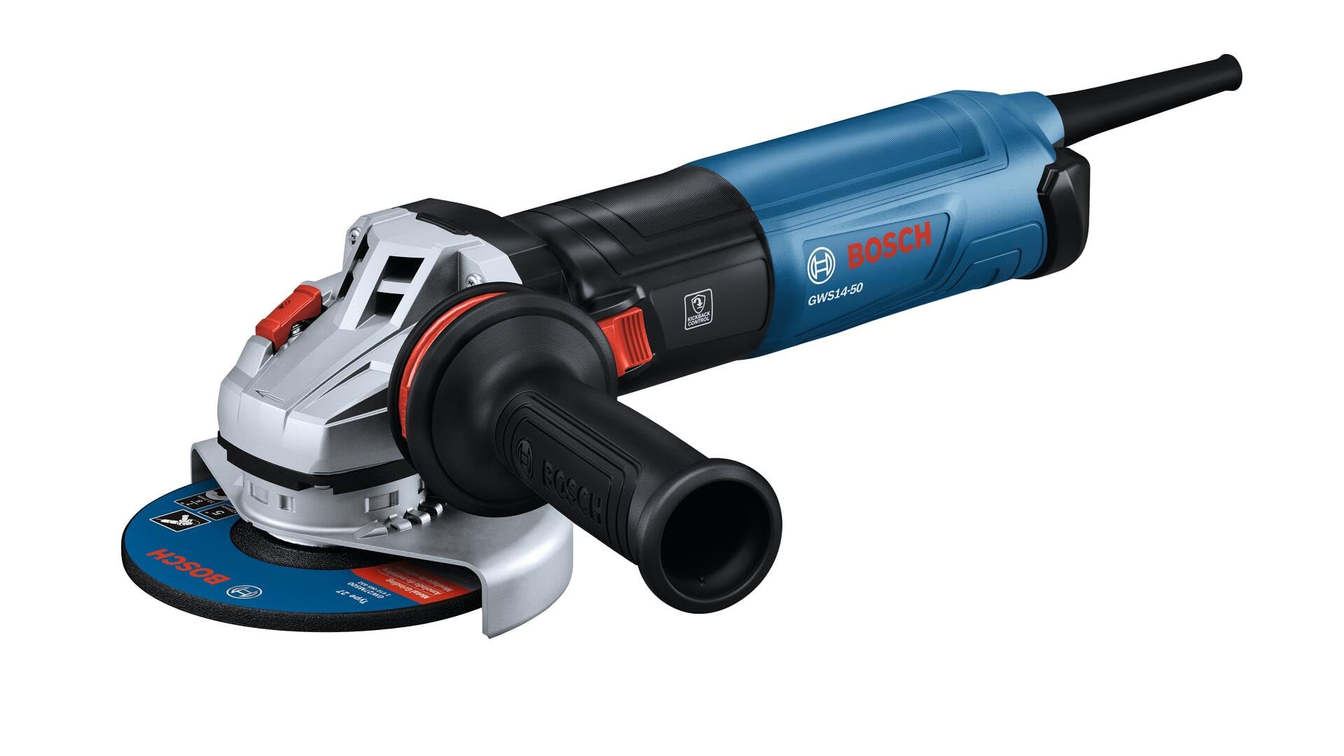 GWS14-50 5 In. Angle Grinder | Compact, Powerful 13-Amp Motor with Slide Switch - High Performance for Grinding and Cutting