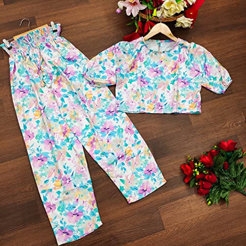 Image of Leriya Fashion Night Suit Set for Women Cotton, Night Dress, Lounge Wear,Printed Cotton,Top and Capri Set for Women,Women Nightwear