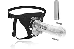 Pleasured Passion: Vibrant Dildo with an Enchanting Harness