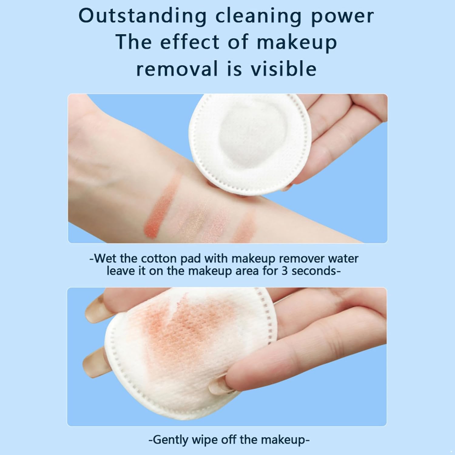 Facial Cotton Rounds for Makeup & Skincare (100 Discs) - Soft, Lint-Free & Hypoallergenic Pads White One Size