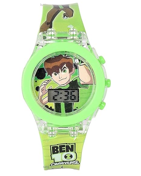 ARTLABEL Spiderman Ben-10 with 7 Color Glowing Digital Light Kids Watches | for Boys Girls- Best Birthday Return Gift [ Same Colour Will be Sent ] Red Blue (2-8 Years Old)