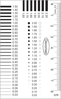 Devonian 5-Pack Transparent Crack Width Gauge Ruler - 0.01mm Accuracy for Precise Scratch, Crack & Spot Inspection
