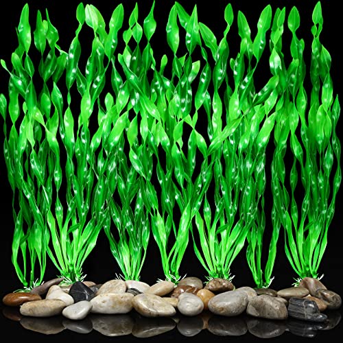 Giegxin 30 Pieces Artificial Seaweed Water Plants Plastic Fish Tank Plant Decorations Fake Seaweed Decoration For Household And Office Aquarium (Green) #TOP7