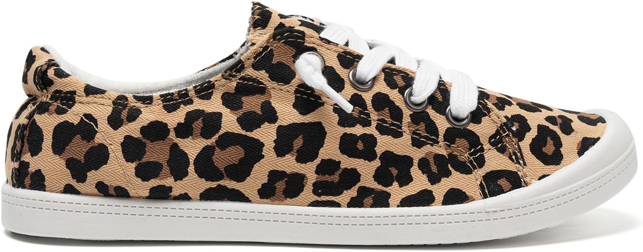 FUNKYMONKEY Shoes for Women, Comfort Low Top Canvas Slip On Sneakers Classic Casual Walking Shoes - Image 4