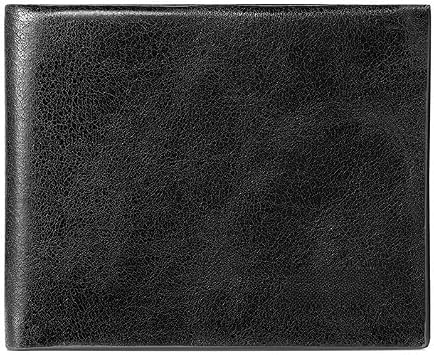 Slim Genuine Leather Bifold Wallet for Men RFID Blocking Front Pocket Design with ID Window Gifts for Men Black
