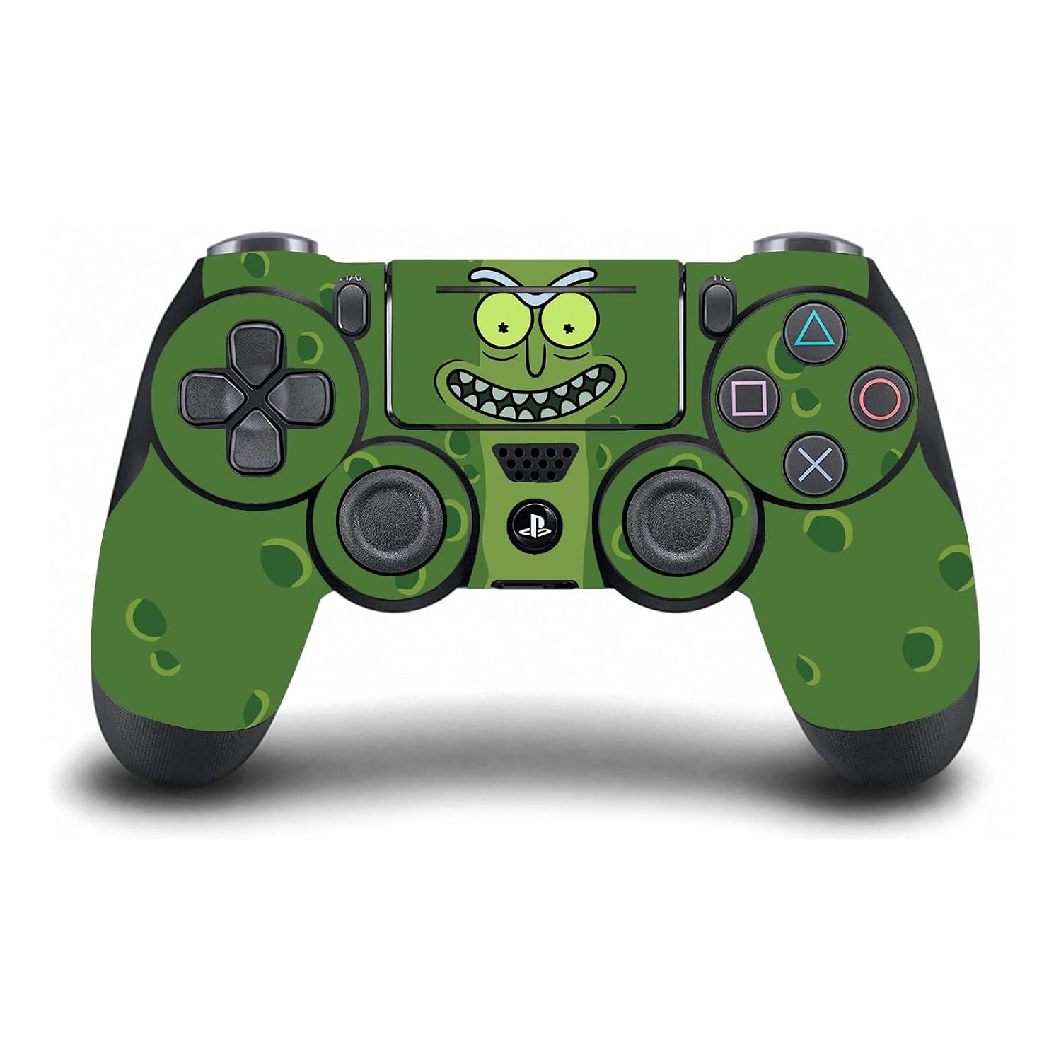 Head Case Designs Officially Licensed Rick And Morty Pickle Rick Graphics Vinyl Sticker Gaming Skin Decal Cover Compatible With Sony PlayStation 4 PS4 Console and DualShock 4 Controller Bundle