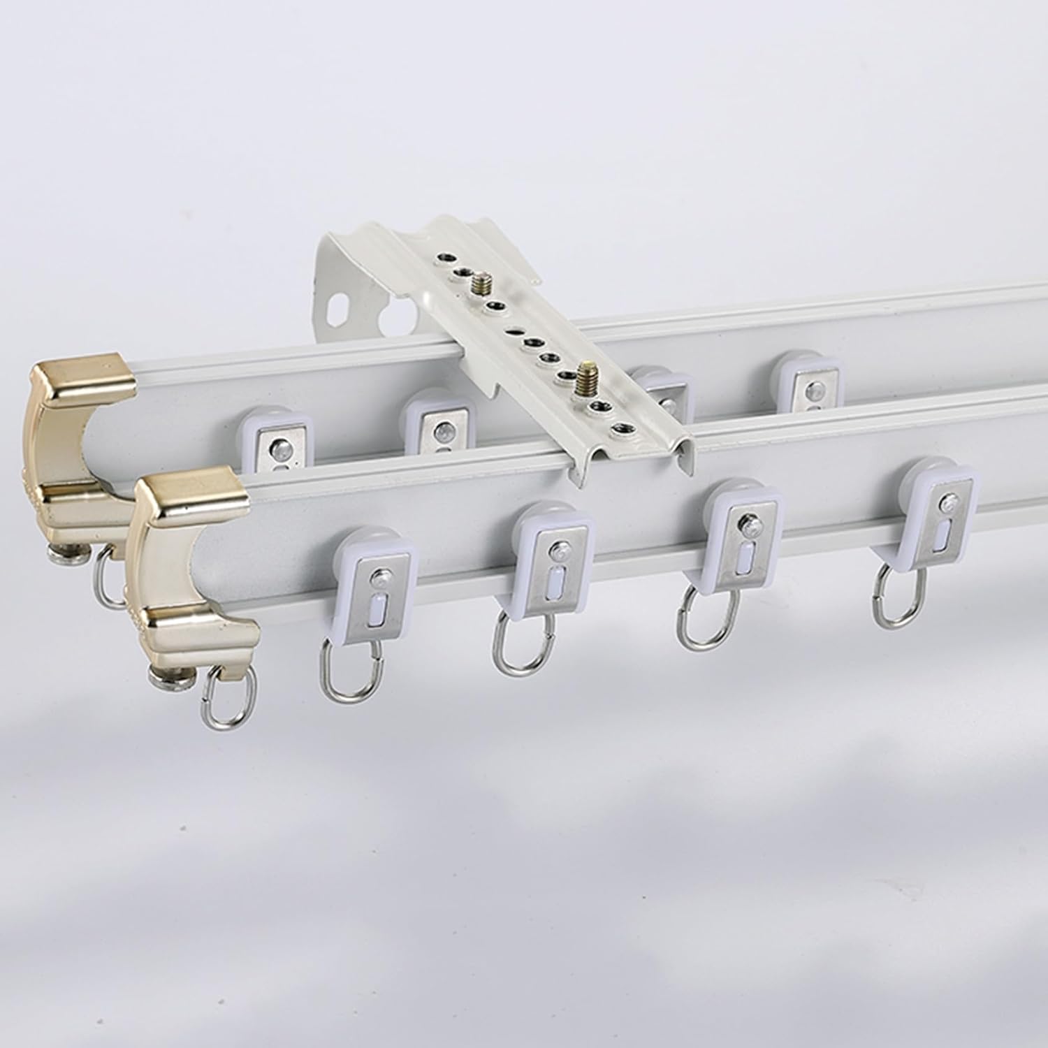 Curtain Track, Bendable Curtain Track For Bay Window,Ceiling Mounted/Wall Mount Sliding Rail, Pole Set