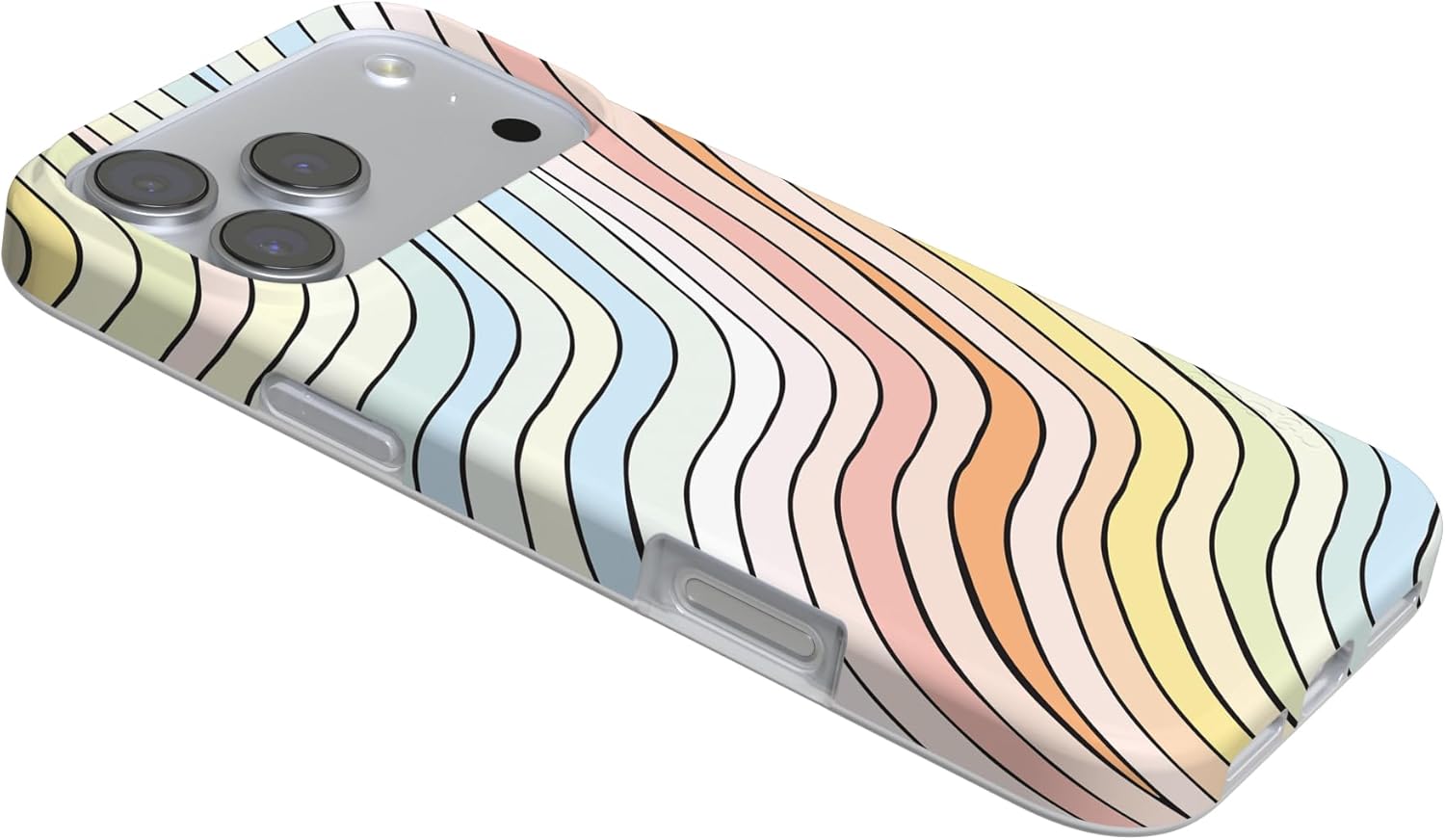 Casely iPhone 17 Pro Max Case | Ride The Wave | Pastel Rainbow Lined | Compatible with MagSafe | Classic Ultra Slim Design