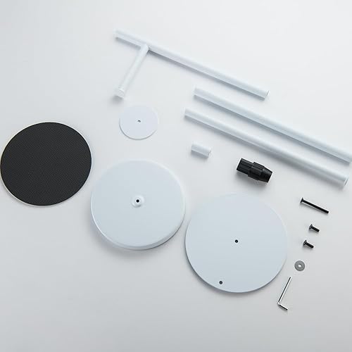 Miniatura 4 de Soporte de papel higiénico para baño, altura ajustable, soporte en el suelo, almacena 4 rollos de reserva, con estante superior de almacenamiento