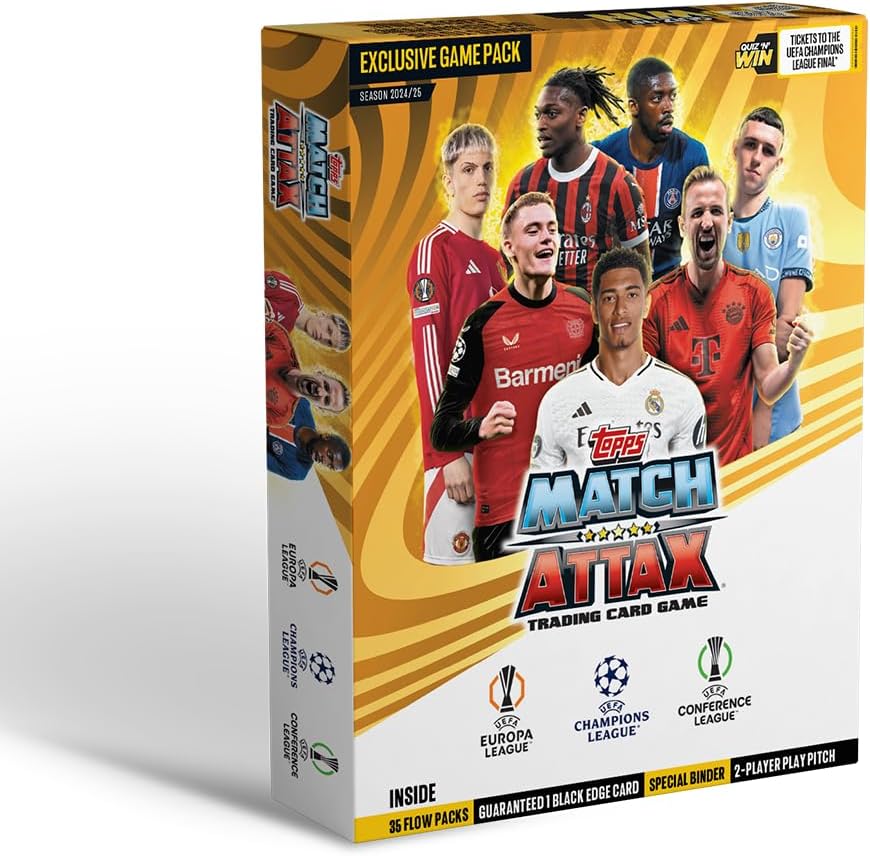 Topps UEFA Champions League Match Attax 24/25 Trading and Collectible Card Game ((Exclusive Game Pack))