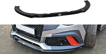 Front Bumper Lip Spoiler V2 Compatible with Audi RS6 C7 Maxton Design Splitter