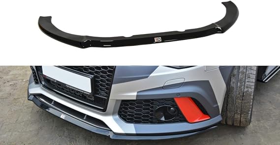 Front Bumper Lip Spoiler V2 Compatible with Audi RS6 C7 Maxton Design Splitter