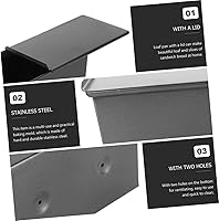 Vista 8 de YARDWE Pan para hornear pan, 2 piezas, molde para pan Pullman, molde para pan con tapa, caja de tostadas corrugadas antiadherentes para horno, pan