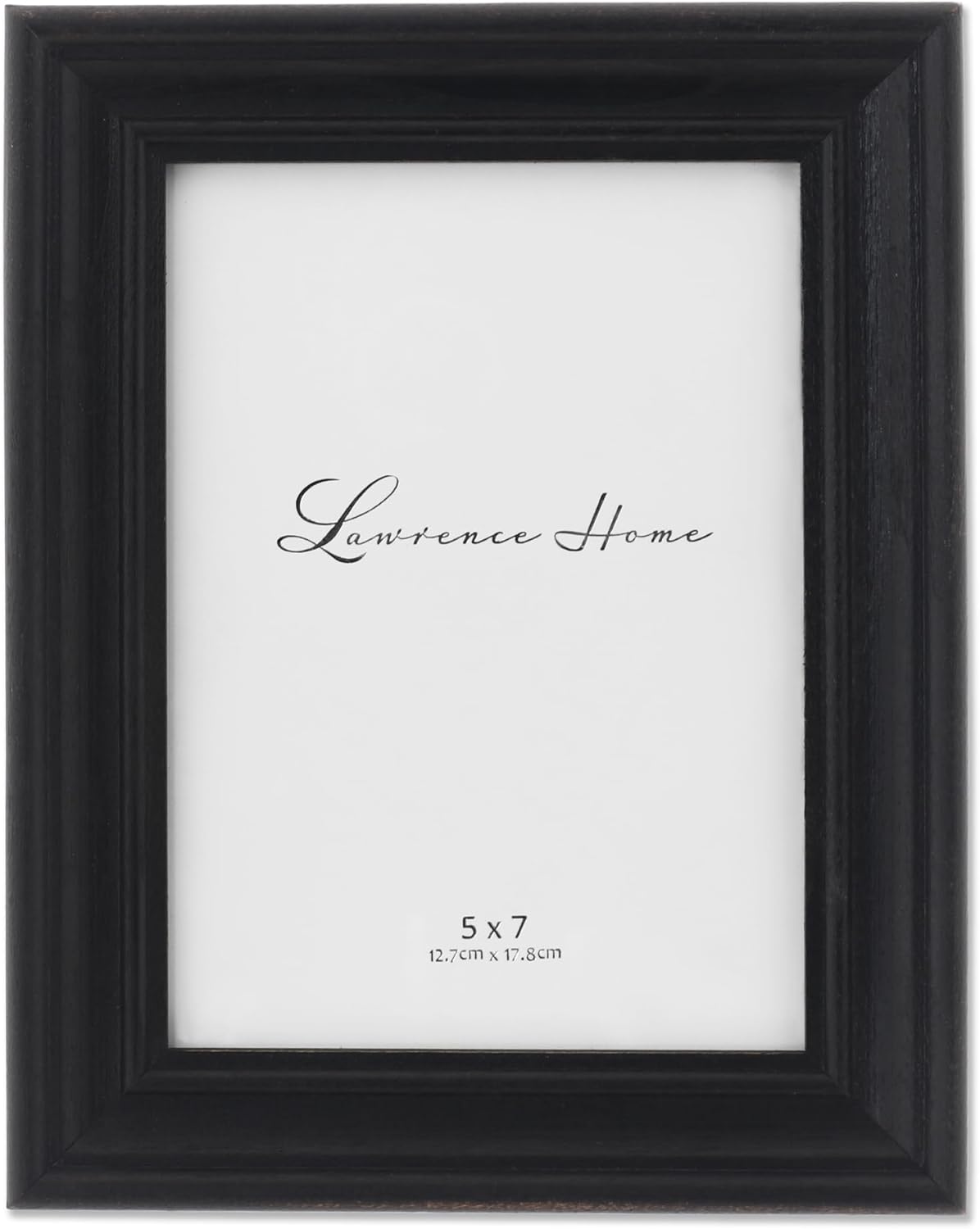 Lawrence Frames 5x7 Durham Yıpranmış Siyah Ahşap Resim Çerçevesi