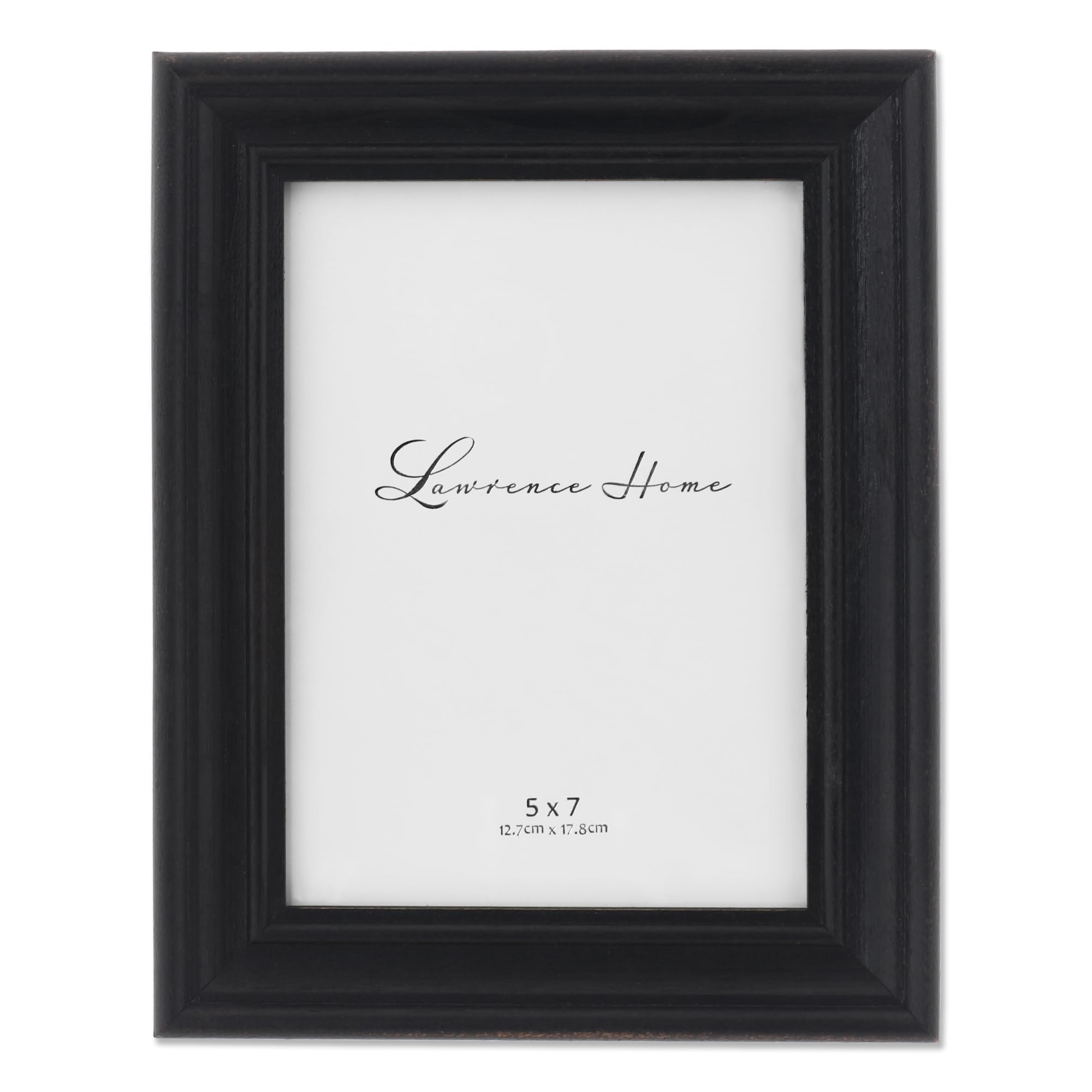 Lawrence Frames 5x7 Durham Yıpranmış Siyah Ahşap Resim Çerçevesi